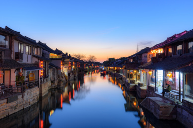 嘉兴西塘夜景