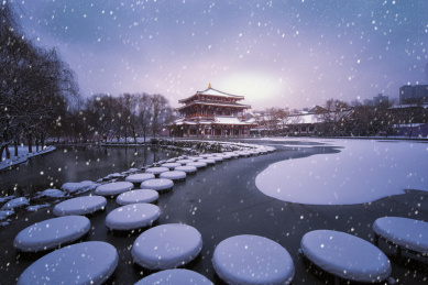 雪落长安 西安 雪
