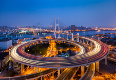 上海城市立交建筑风光