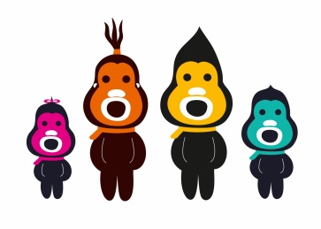 Family portrait - parents, children, grandfather, grandchildren hugging each other, cartoon vector illustration on white background.   Full length portrait of family members standing together, hugging