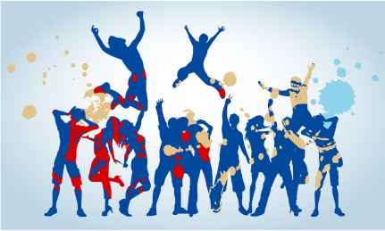 背景群众 矢量素材