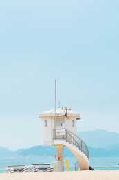 香港海边的瞭望塔
