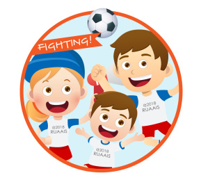 足球迷 加油 卡通小人 矢量