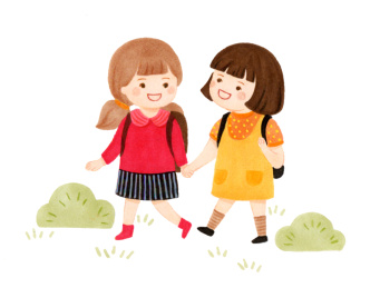 小朋友幼儿学小学生上学插画