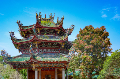 中式寺庙阁楼 中国