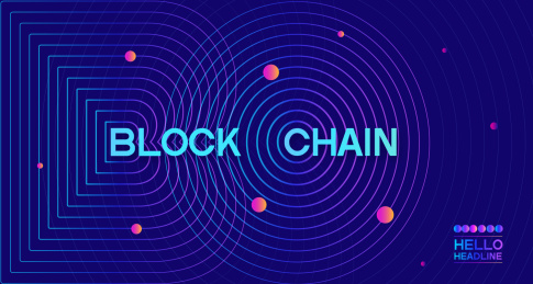 区块链矢量创意背景图