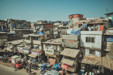 印度孟买达拉维贫民窟建筑