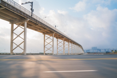 中国澳门跨海大桥和城市交通