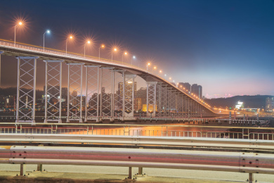 中国澳门跨海大桥和城市交通