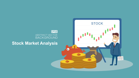 商务人士分析股票市场