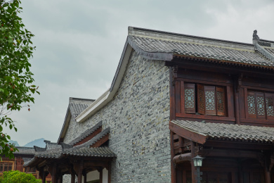 中国传统木建筑村落