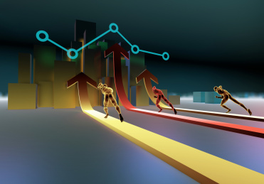 科技金融股市数据，未来人类科技，成功箭头