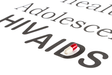生殖健康的青少年，艾滋病HIV，在纸上疾病的药物胶囊