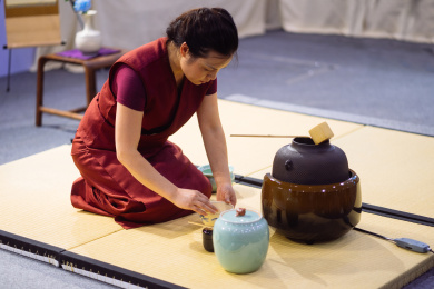 日本茶道表演 茶壶