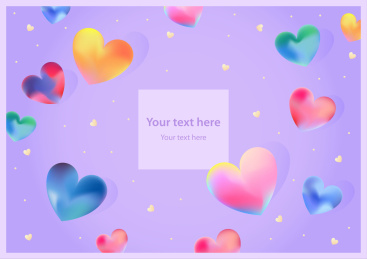 Romantic love letter, abstract background with hearts