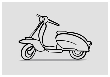 Electric bicycle icon, isolated vector