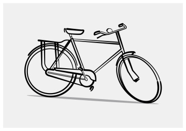 Bicycle icon, isolated vector