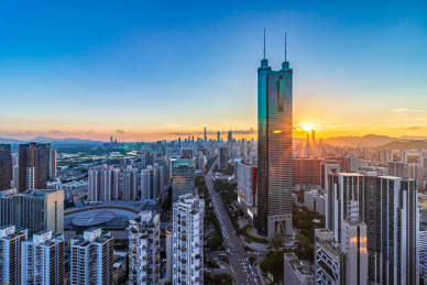 深圳地王大厦城市天际线风光