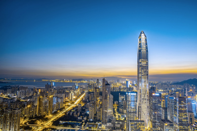 深圳夜景/深圳福田CBD平安金融中心夜景