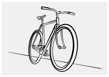 Bicycle icon, isolated vector