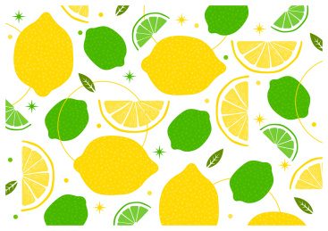 Bright summer lemons and limes pattern background