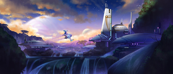 外星基地（傍晚）