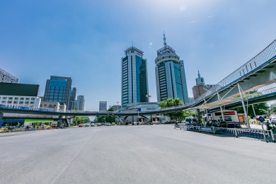 安徽省合肥市长江路高楼建筑景观