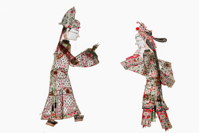 民间传统手艺皮影戏双人