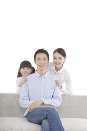 一家三口快乐生活