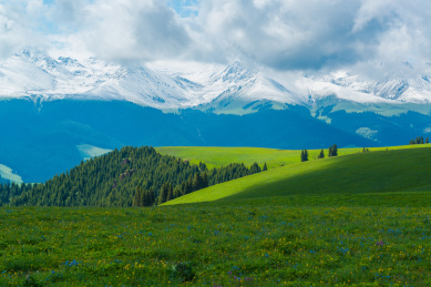 喀拉峻草原自然风光
