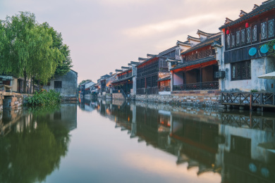 中国湖州历史悠久的著名的南浔古镇