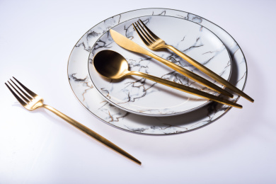 欧式金色餐具