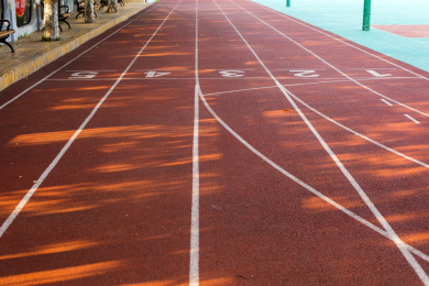 学校跑道 直线 线条