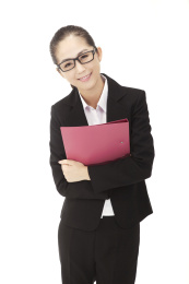 女商人与文件夹