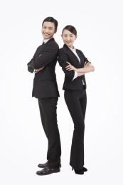 年轻的商务男人和女人肖像