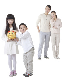 幸福的四口之家