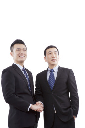 东方商人握手