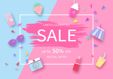 夏日特价banner 矢量EPS 10格式