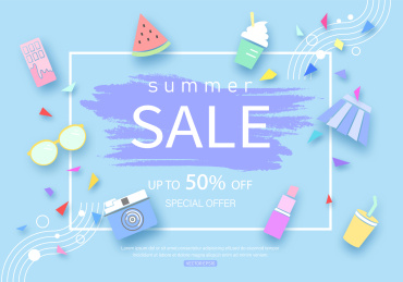 夏季促销海报 eps10