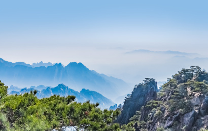 安徽省黄山市黄山风景区天海大峡谷自然景观