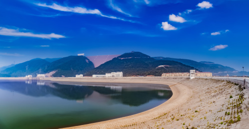 安徽省芜湖市响水涧水库蓄水池湿地自然景观 