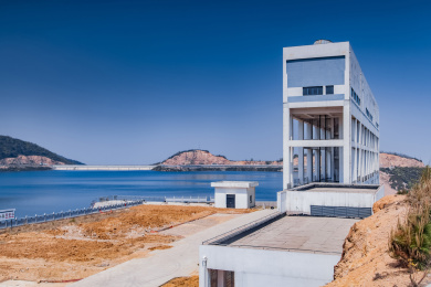 安徽省芜湖市响水涧水库蓄水池湿地自然景观 