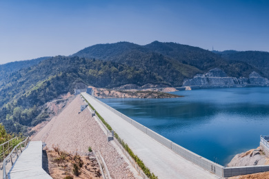 安徽省芜湖市响水涧水库蓄水池湿地自然景观 