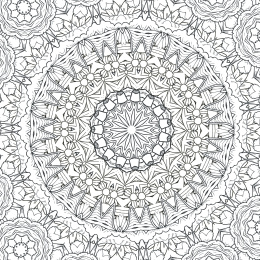 精美的黑白色曼陀罗设计