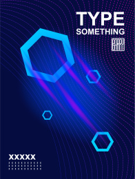 线渐变海报模版