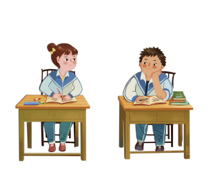 学生课堂插画 学生