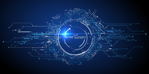 电路板组成的抽象图形,科技感背景.