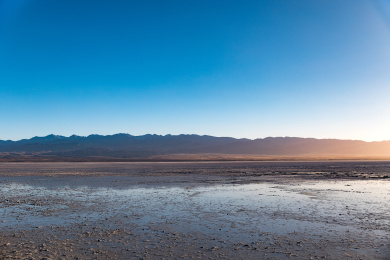 青海茶卡盐湖日落