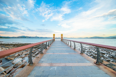 深圳湾公园海滩风景