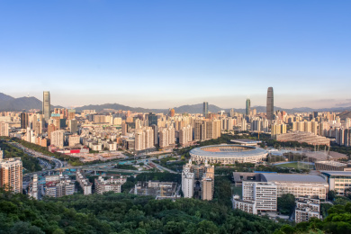 深圳城市罗湖天际线